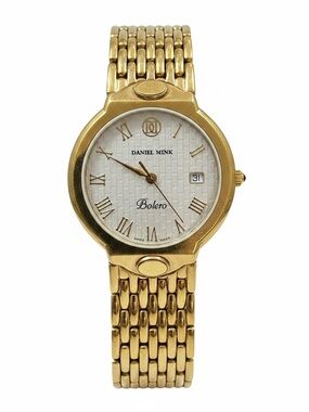 Vintage Daniel Mink Bolero 18KT Gold Finished Swiss Quartz Watch (Model 1770 K)